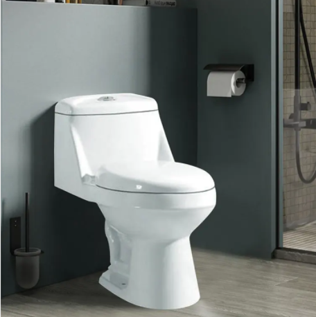 Commode d'une seule pièce 630*350*830mm de piège de la toilette S d'UPC Siphonic 2