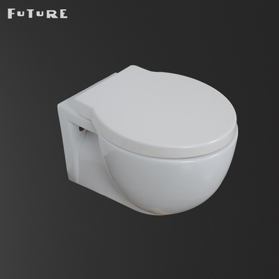 Antibactérien vitré lisse de cuvette des toilettes de Hung Toilet Wc Round Floating de mur
