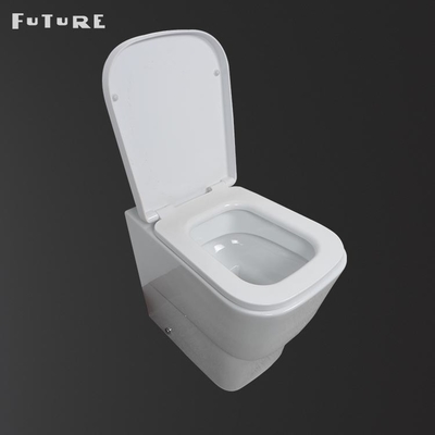 Le double flux boutonne la toilette moderne de nouveau au mur P emprisonnent la largeur de la carte de travail 350mm