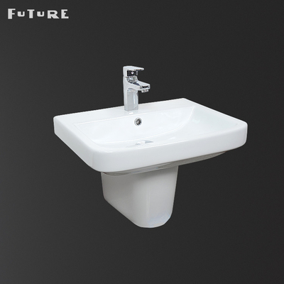 Lavabo sur pied contemporain de salle de bains de 550mm de nouveau à l'évier de bassin de mur