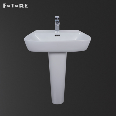 Évier 610mm large moderne de lavabo sur pied de salle de bains pour les mains de lavage antirouille