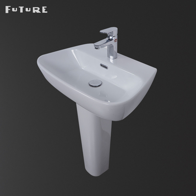 Évier 610mm large moderne de lavabo sur pied de salle de bains pour les mains de lavage antirouille