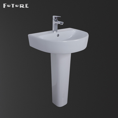 Haute carrée 560mm du lavabo sur pied de salle de bains de trou simple 840mm au loin