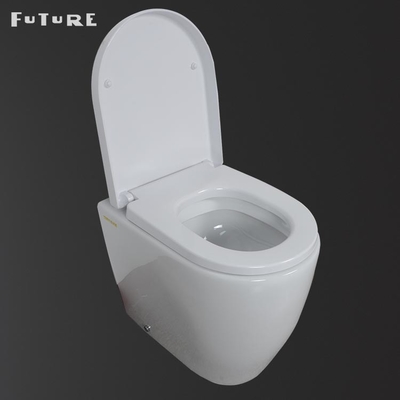 Toilette dos au mur à hauteur confortable sans rebord avec réservoir dissimulé