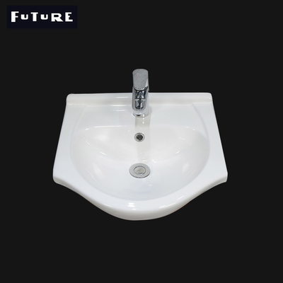 bassin en céramique de vanité de salle de bains de lavabo de main de trou simple de 450mm