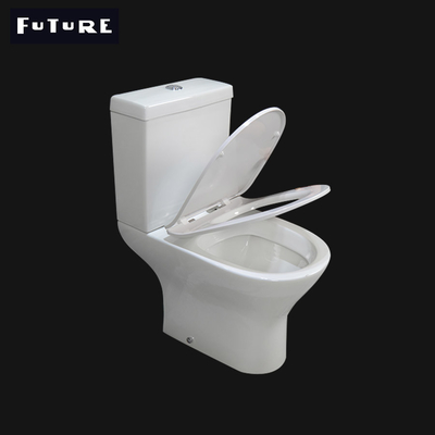 La double toilette courte en céramique affleurante 570mm de projection de 3L 6L lavent en bas de la carte de travail