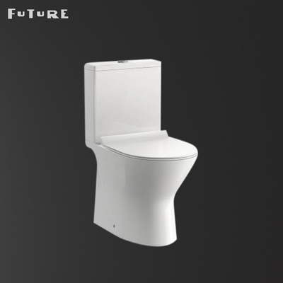 La toilette couplée étroite silencieuse de salle de bains a entièrement enveloppé la carte de travail 630*350*830mm