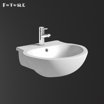 Surface solide en céramique du trou ISO9001 de salle de bains de bassin simple de Cabinet