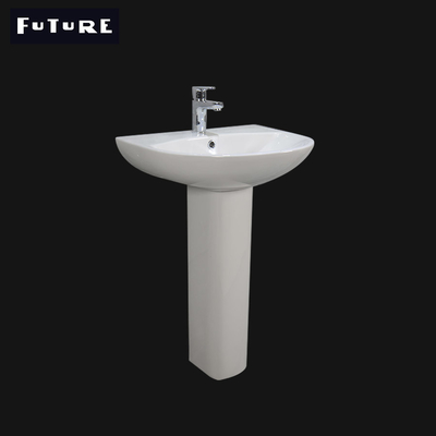 Résistance à l'usure standard américaine du lavabo sur pied de salle de bains 400mm