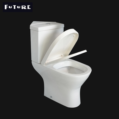 La toilette faisante le coin couplée étroite vitrée douce de piège de S a prolongé 378mm carte de travail de 2 morceaux