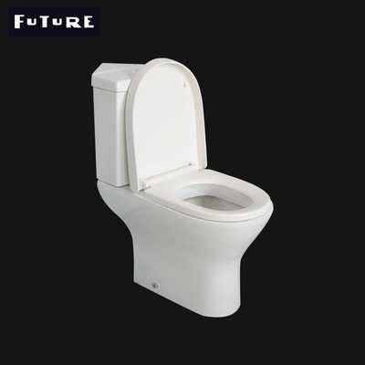 La toilette faisante le coin couplée étroite vitrée douce de piège de S a prolongé 378mm carte de travail de 2 morceaux