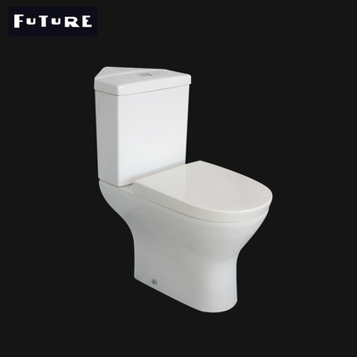 La toilette faisante le coin couplée étroite vitrée douce de piège de S a prolongé 378mm carte de travail de 2 morceaux