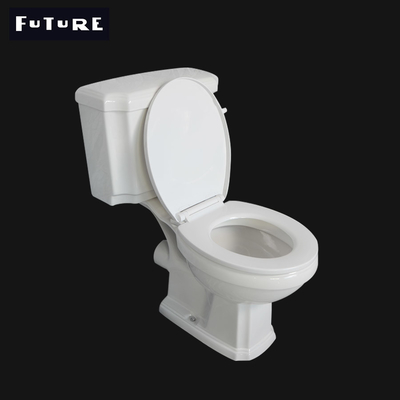 La toilette couplée étroite debout 3L 6L de salle de bains de plancher a caché le réservoir d'eau