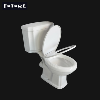La toilette couplée étroite debout 3L 6L de salle de bains de plancher a caché le réservoir d'eau