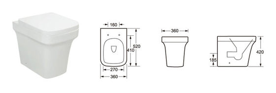Économie de l'eau de nouveau à la désodorisation automatique favorable à l'environnement de toilette de mur