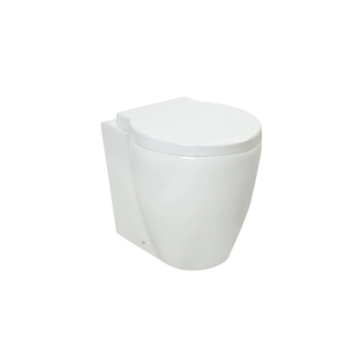 Blanc de rinçage efficace de nouveau à la toilette en céramique 520mm d'une seule pièce de toilette de mur