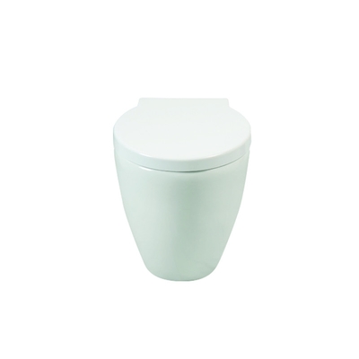 Blanc de rinçage efficace de nouveau à la toilette en céramique 520mm d'une seule pièce de toilette de mur