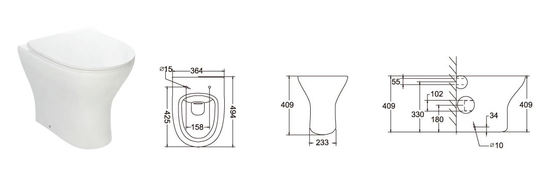 Gravité de la CE rinçant de nouveau à la carte de travail Pan Comfort Height Aging Resistance de mur
