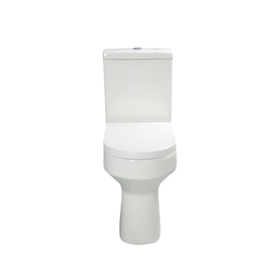 Le muet couplé étroit blanc en céramique poli de toilette de salle de bains stabilisent