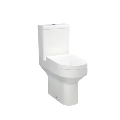 Le muet couplé étroit blanc en céramique poli de toilette de salle de bains stabilisent