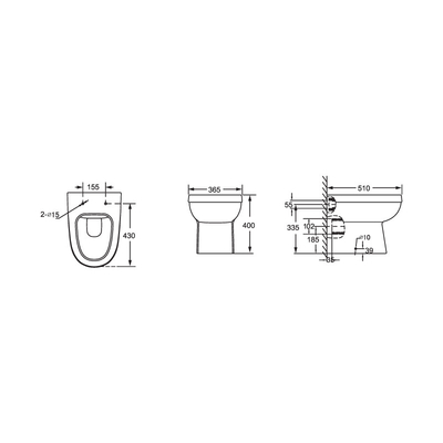 Une seule pièce automatique de désodorisation de nouveau à la longévité élevée de toilette de mur