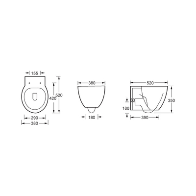 Désodorisation automatique de rinçage muette de Hung Toilet Wall Hanging Toilet de mur d'une seule pièce