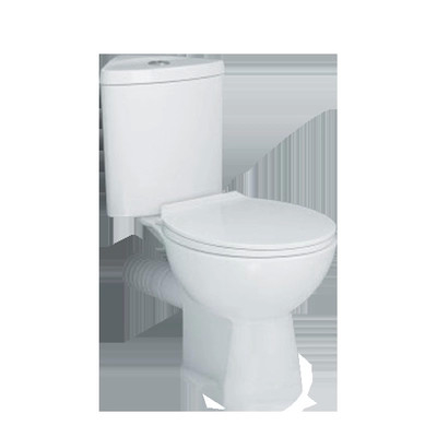 Opération automatique ovale couplée étroite contemporaine de toilette de bouton affleurant de la CE