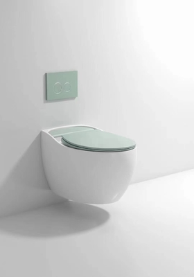 Désodorisation compacte vitrée sans heurt de Hung Toilet Gravity Flushing Auto de mur