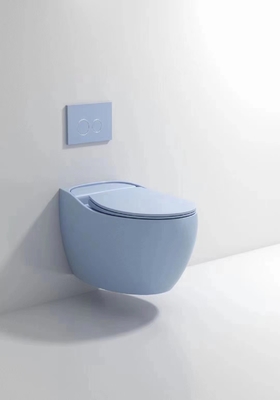 Belle commode fixée au mur vitrée lisse avec le réservoir caché