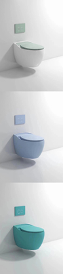 Belle commode fixée au mur vitrée lisse avec le réservoir caché