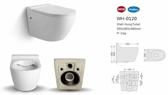 Économie de l'espace occidentale de vieillissement de commode de Hunging de mur de toilette de bâti de mur de résistance