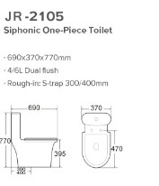 Éraflure philippine en céramique d'une seule pièce ovale de Watercloset de cabinet d'aisance de Siphonic résistante