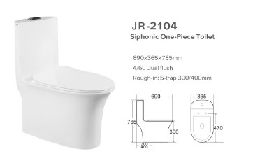Lisses vitrés siphonnent la résistance à l'usure au plancher de toilette