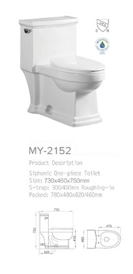 Anti toilette d'une seule pièce bactérienne de Siphonic de la CE avec le double matériel en céramique affleurant