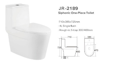Rinçage en céramique de gravité de cabinet d'aisance de toilette d'une seule pièce de Siphonic d'économie de l'eau