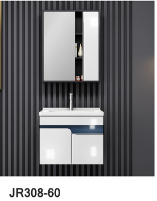 Résistance de vieillissement blanche de Cabinet de miroir de lavabo de salle de bains d'économie de l'espace