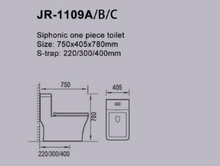 Siphonic vitré lisse cabinet d'aisance de 1 morceau conjuguent preuve affleurante d'abrasion