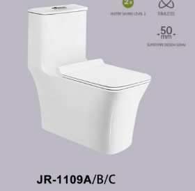 Siphonic vitré lisse cabinet d'aisance de 1 morceau conjuguent preuve affleurante d'abrasion
