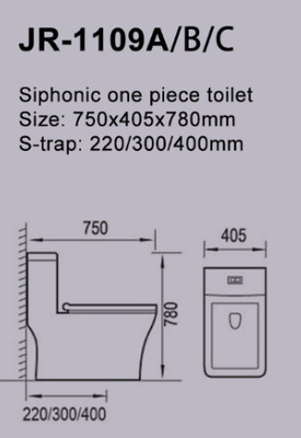 Conception superbe 50mm de tuyau de toilette d'une seule pièce sans monture philippine résistante de Siphonic d'éraflure