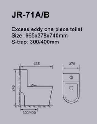 Le CE excédentaire de flux de Superswirl de piège d'Eddy Siphonic Commode With S a certifié