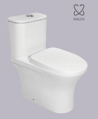 Toilette d'une seule pièce Eddy Rimless Siphonic Toilet excédentaire d'opération automatique double