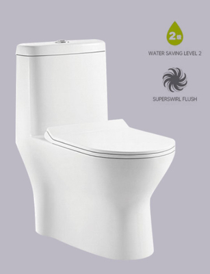 Remous excédentaire toilette de 1 morceau avec la conception superbe d'économie de l'eau de flux de remous