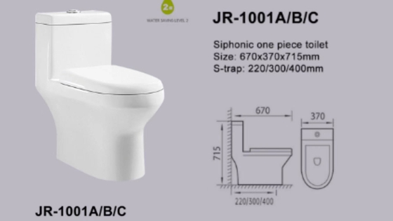 Siphon d'une seule pièce économique de cabinet d'aisance rinçant des produits de Sanitaryware