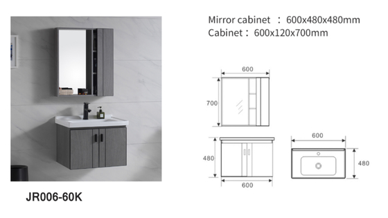 Résistance blanche d'usage de trou de la CE de salle de bains de lavabo de Cabinet simple de miroir