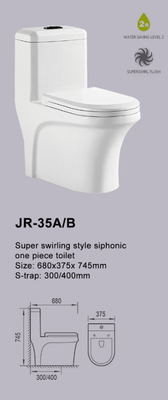 Style de tourbillonnement superbe de commode d'une seule pièce de toilette d'ISO9001 Siphonic
