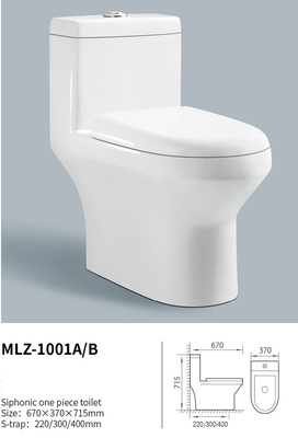 Siphon d'une seule pièce économique de cabinet d'aisance rinçant des produits de Sanitaryware