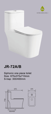 Cabinet d'aisance de lavage à grande eau de Siphonic de rendement élevé 675*375*710mm Watercloset philippin