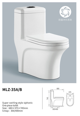 L'eau sauvant le siphon d'une seule pièce économique Jet Water Closet 680*375*745mm
